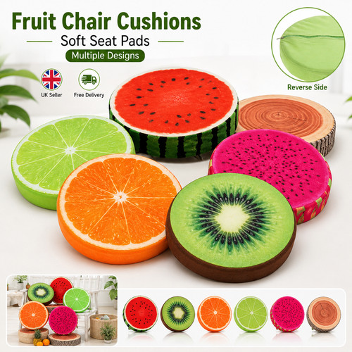 Colorful fruit chair cushions - colorful,