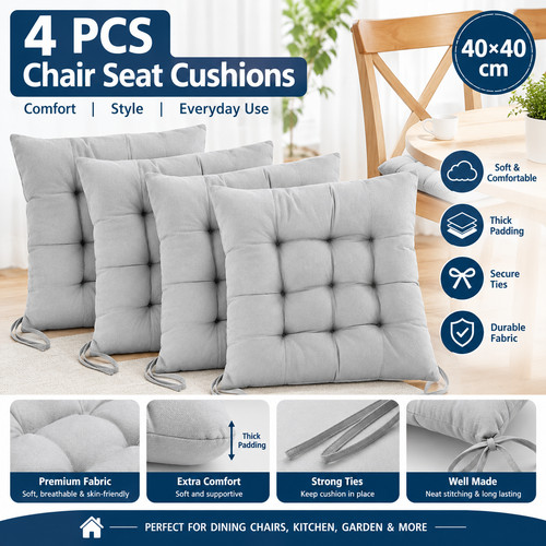 Pack chair seat cushions tie - 4,