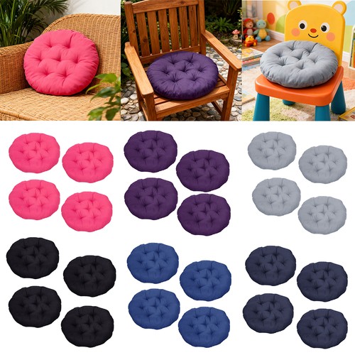 Solid round chair seat pad - 4x,