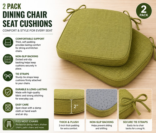 Pack green dining chair - 2,